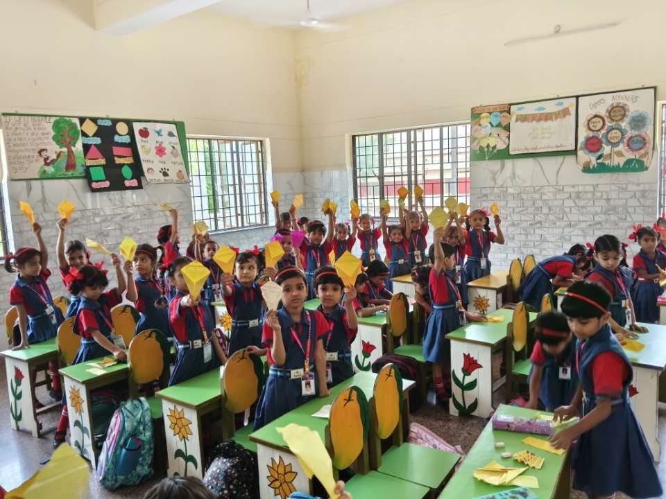 Students enjoying a hands-on classroom activity