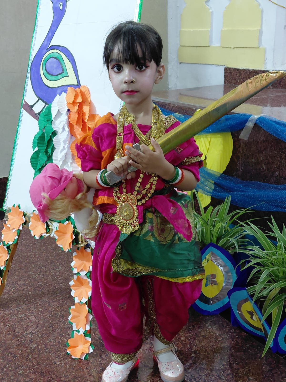 A student dressed up for cultural day