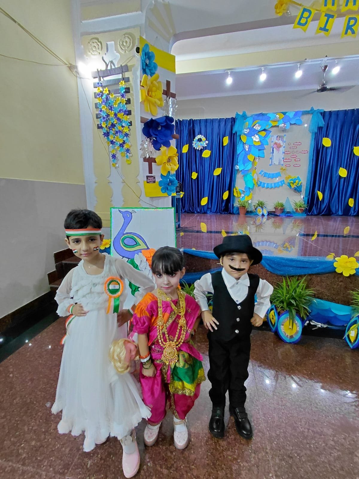 Students dressed up for a cultural celebration at St. Joseph